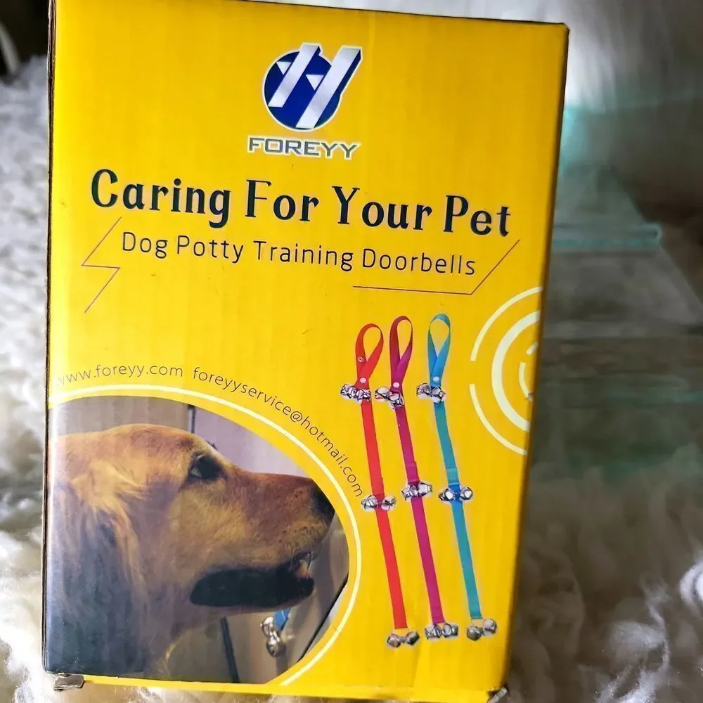 Dog potty training 2 doorbells for any type of door, plus training clicker NWT
